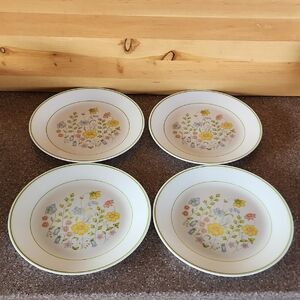 VTG. 4 piece Set. Corelle  Medow Pattern Dinner Plates .10.25 ☆☆☆